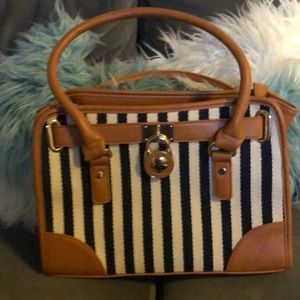 Beautiful Striped Leather HandBag